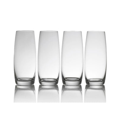 MIKASA JULIE SET OF 4 9OZ STEMLESS FLUTE GLASSES
