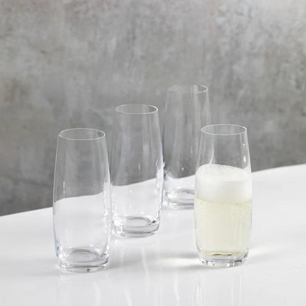 MIKASA JULIE SET OF 4 9OZ STEMLESS FLUTE GLASSES