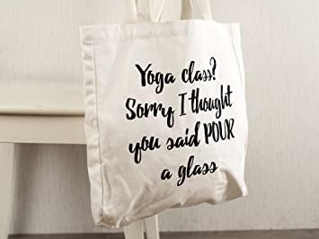 CREATIVE TOPS AVA & I CANVAS BAG YOGA SLOGAN (β)