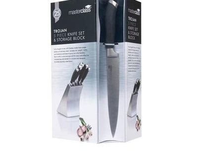 طقم سكاكين مكون من 5 قطع من الفولاذ المقاوم للصدأ