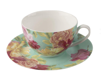 Kew Gardens Southbourne Rose Green Tea Cup and Saucer