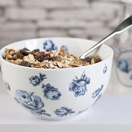KATIE ALICE VINTAGE INDIGO FLORAL CEREAL BOWL