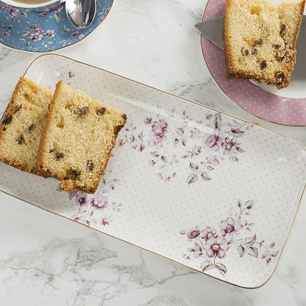 KATIE ALICE DITSY FLORAL SERVE PLATTER WHITE