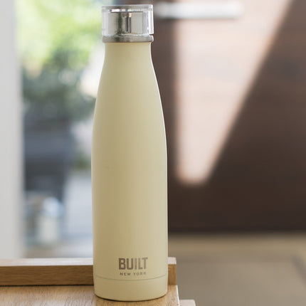 BUILT 17OZ DOUBLE WALLED STAINLESS STEEL WATER BOTTLE VANILLA