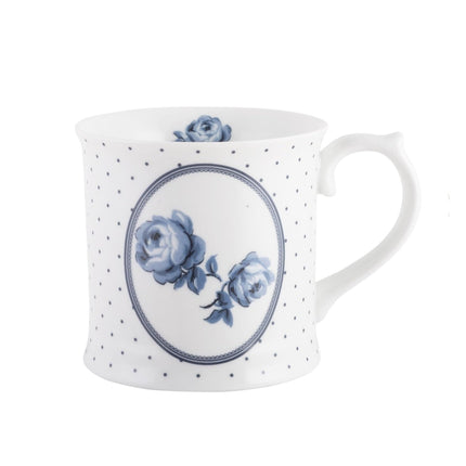 KATIE ALICE VINTAGE INDIGO FLORAL SPOT TANKARD MUG