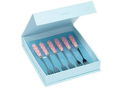 SWEETLY DOES IT DELUXE CERAMIC HANDLED CAKE FORKS