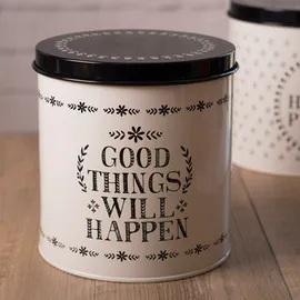 CREATIVE TOPS STIR IT UP GOOD THINGS STORAGE TIN WHITE