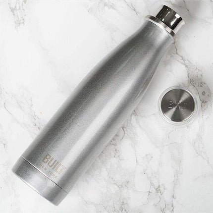 BUILT - 17OZ DOUBLE WALLED STAINLESS STEEL WATER BOTTLE - SILVER