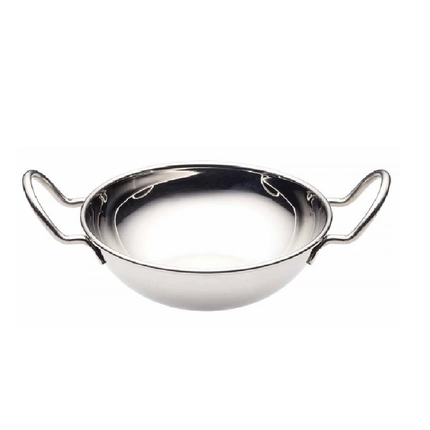 KITCHENCRAFT WORLD OF FLAVOURS INDIAN STAINLESS STEEL LARGE BALTI DISH 26CM