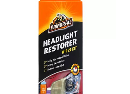 ARMORALL HEAD LIGHT RESTORER WIPES KIT 