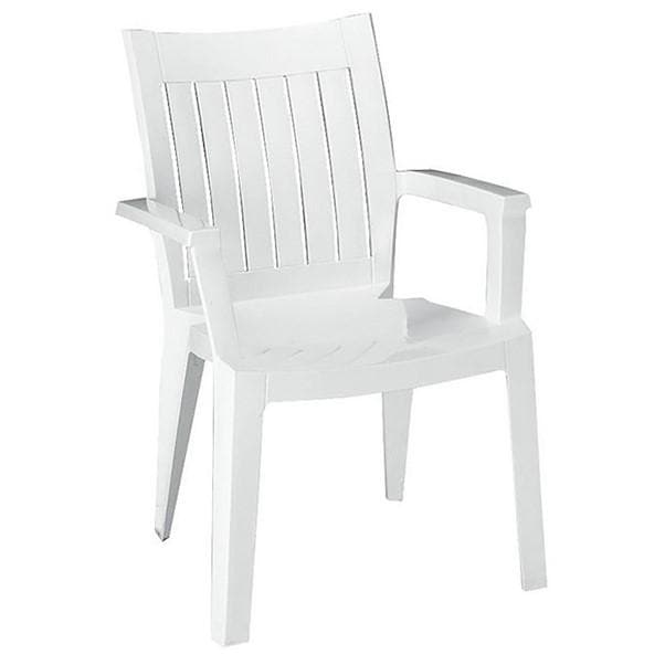 كرسي بلاستيكي أبيض من باسيفيك