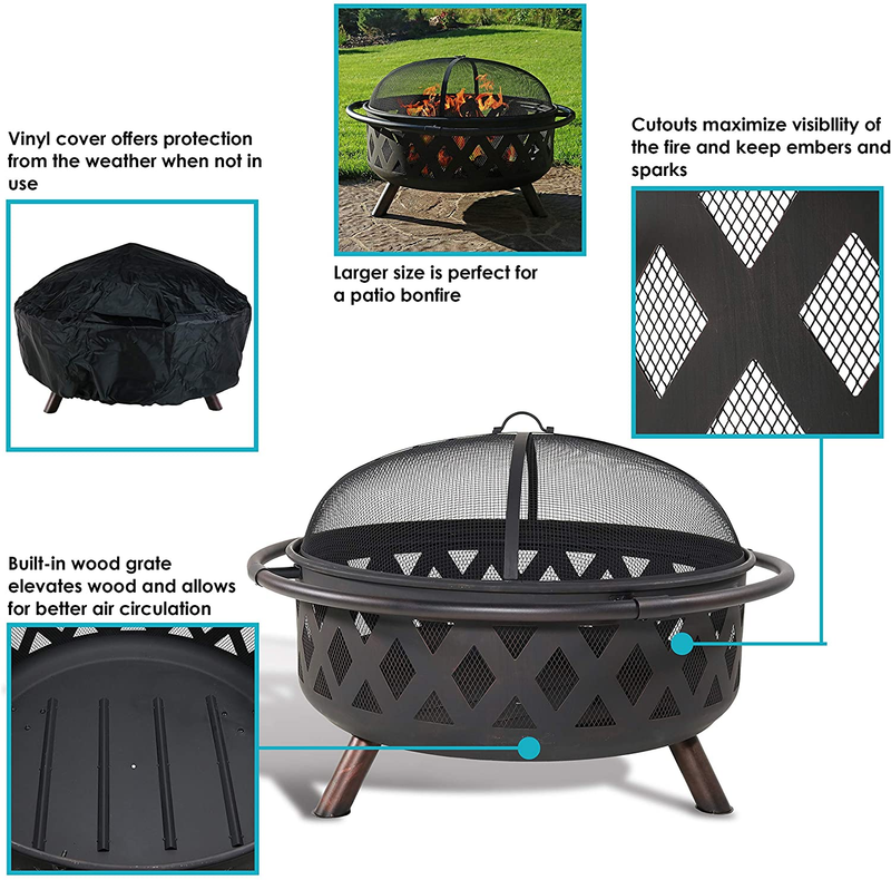 35 IN. FOUR SEASONS COURTYARD ROUND FIRE PIT