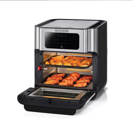 مقلاة هوائية وفرن رقمي من بلاك أند ديكر 12 لتر - 8 كيلو 1500 واط