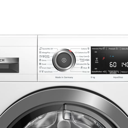 BOSCH WASHING MACHINE, 9 KG 1400 RPM
