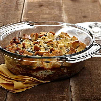 ANCHOR HOCKING - 2L ROUND CASSEROLE DISH WITH LID  