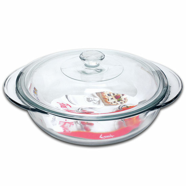 ANCHOR HOCKING - 2L ROUND CASSEROLE DISH WITH LID  