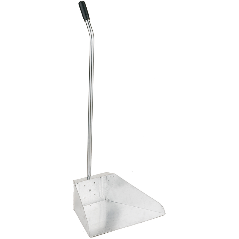 ZINC PLATED DUSTPAN WITH HANDLE  11673