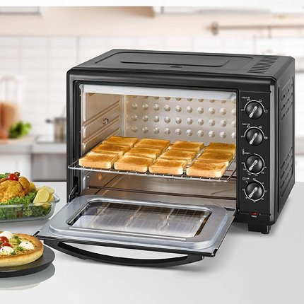 فرن تحميص زجاجي مزدوج من بلاك + ديكر 55 لتر