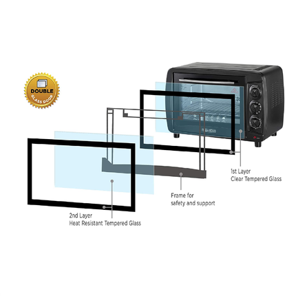 Black &amp; Decker electric oven with grill, 28 litres