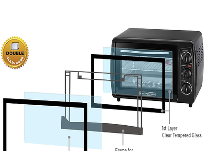 Black &amp; Decker 19L Multi-Function Double Glass Roaster Oven 