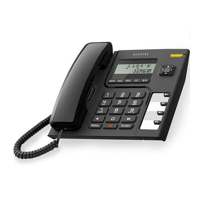 ALCATEL T-56 CORDED PHONE WITH CONTEMPORARY DESIGN-BLACK