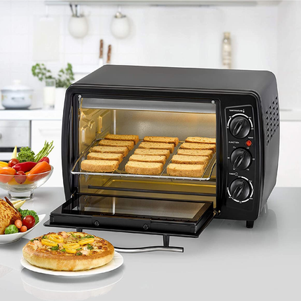 فرن تحميص زجاج مزدوج متعدد الوظائف من بلاك أند ديكر سعة 19 لتر