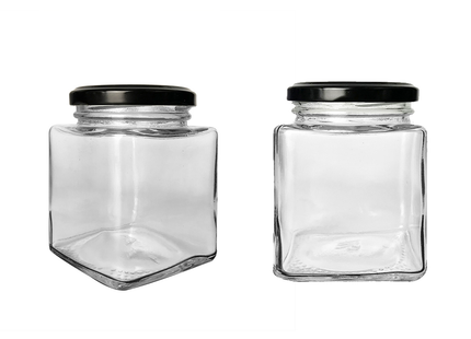 Square glass jar 700 ml
