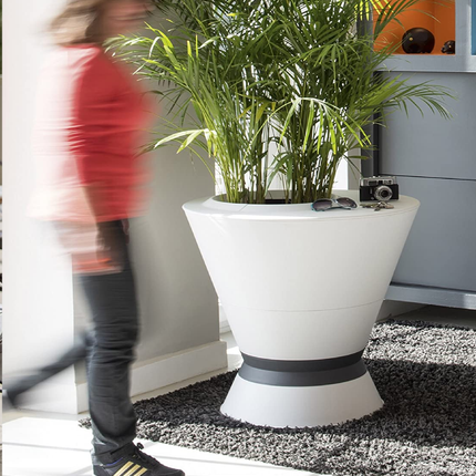 قوار نباتات كبير أبيض 105 لتر 76 *76* 76.3 سم