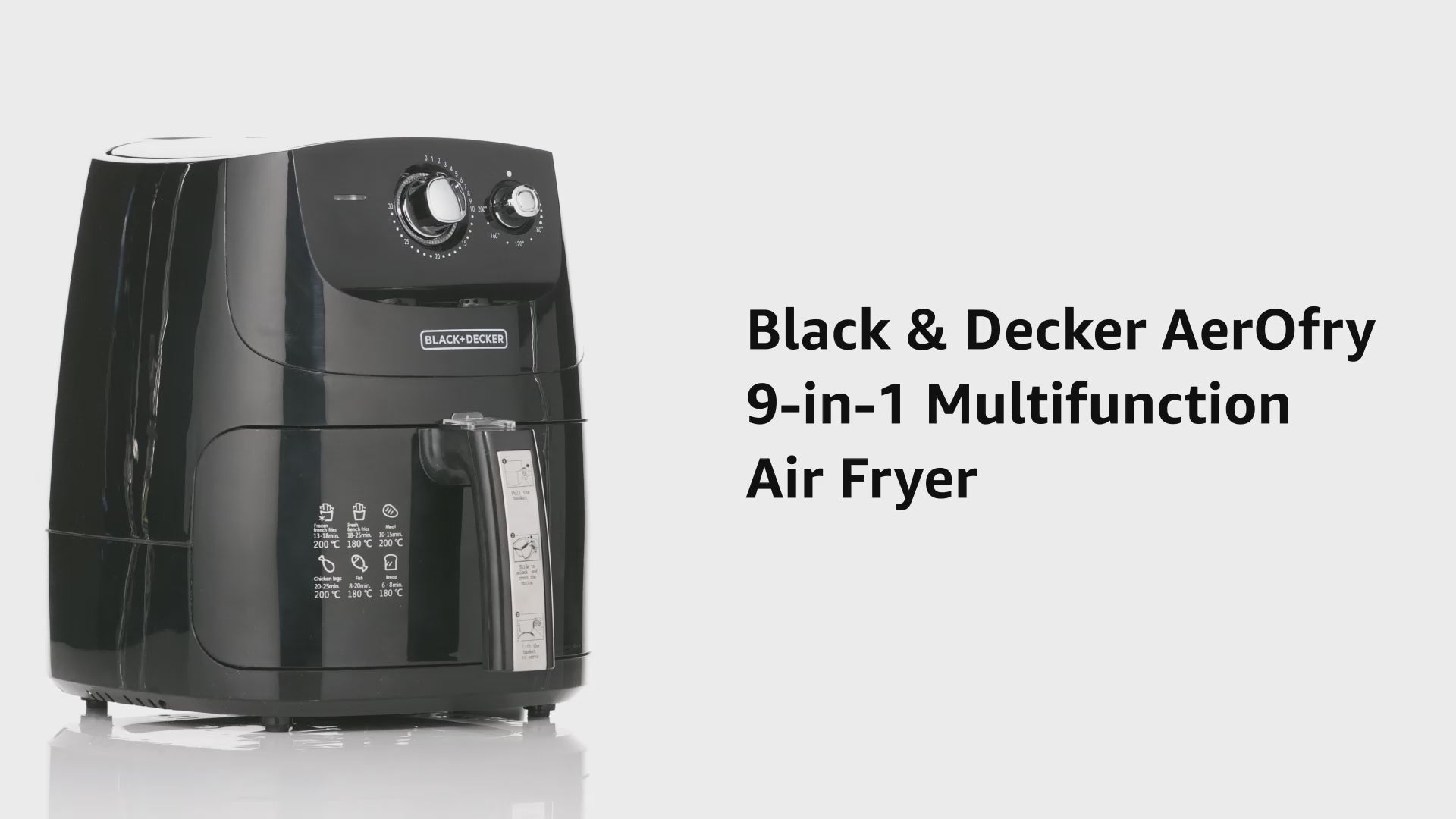 Black & Decker 5L 1.2KG 9-in-1 Multi-Function Electric Fryer 