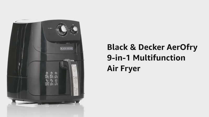 BLACK & DECKER AIR FRYER 9-IN-1 MULTIFUNCTION MANUAL CONTROL 1500W 5L