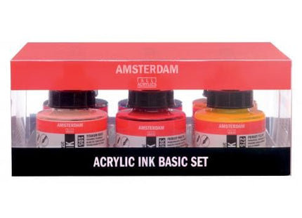 AMSTERDAM ACRYLIC INK 6 X 30ML BASIC SET