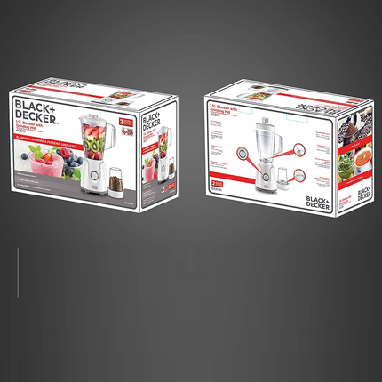 خلاط بلاك اند ديكر 400 واط مع مطحنة، ابيض