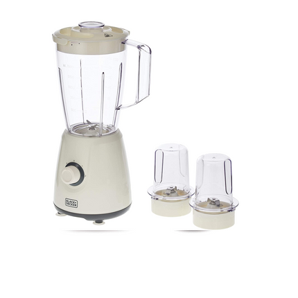 BLACK & DECKER 400W BLENDER WITH GRINDER MILL & CHOPPER MILL, WHITE