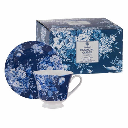 PROVINCIAL GARDEN NAVY CUP & SAUCER