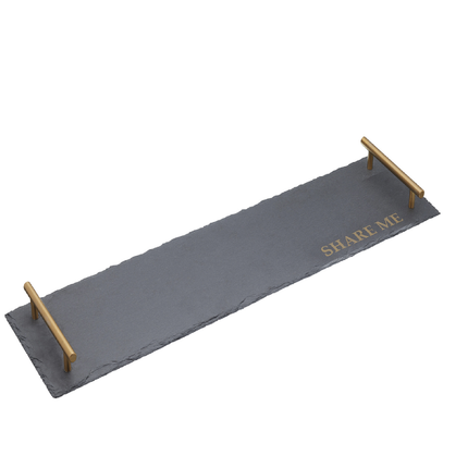 Artesà serving board 60 x 15 x 3,5 cm slate copper/black