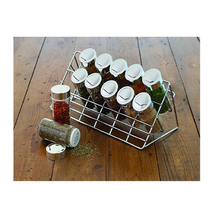 KITCHEN CRAFT KCSPICE CHROME PLATED SPICE RACK SET