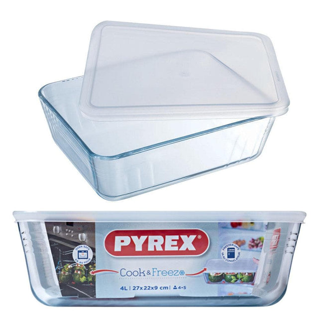 PYREX FREEZER FOOD CONTAINER WITH LID 4L 