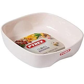 CURVES WHITE RECTANGULAR ROASTER 24 X 24 CM