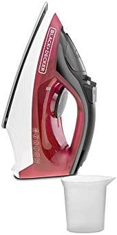 Black &amp; Decker Steam Iron with Anti-Drip Function, Red, 1600 Watts 
