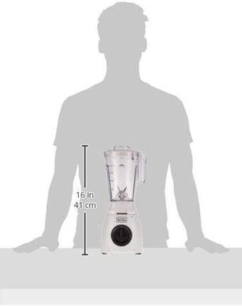 BLACK+DECKER 400W BLENDER WITH GRINDER, WHITE - BL405-B5