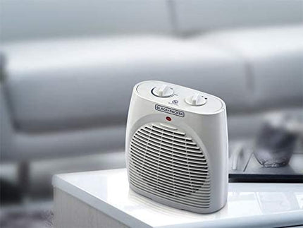 دفاية كهربائية بمروحة عمودية من بلاك اند ديكر  - ابيض