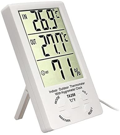 DIGITAL LCD INDOOR OUTDOOR THERMOMETER WITH HYGROMETER (-40 / 70+ )