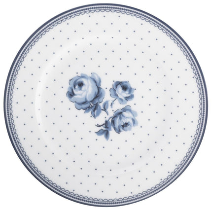 KATIE ALICE VINTAGE INDIGO WHITE FLORAL SIDE PLATE