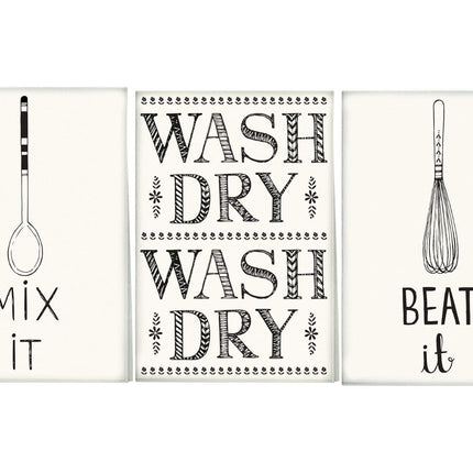 CREATIVE TOPS BAKE STIR IT UP SET OF 3 TEA TOWELS