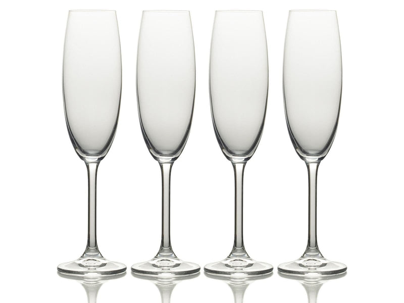 MIKASA JULIE SET OF 4 8OZ FLUTE GLASSES