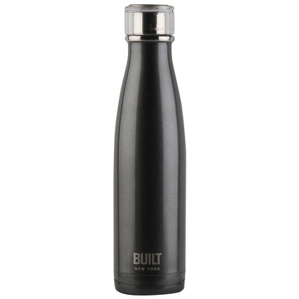 BUILT 17OZ DOUBLE WALLED STAINLESS STEEL WATER BOTTLE CHARCOAL
