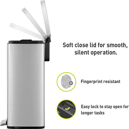 EKO MADISON STEP BIN_BLACK EK9361MMT  50L