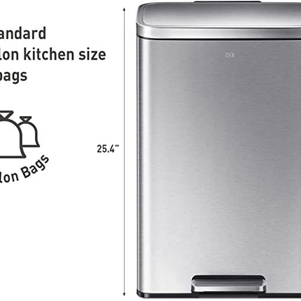 EKO MADISON STEP BIN_BLACK EK9361MMT  50L