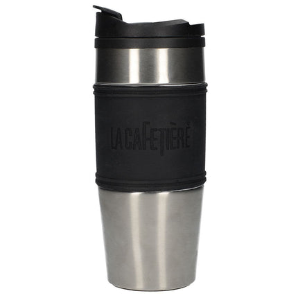 LA CAFETIERE 450ML TRAVEL FLASK PP INNER STAINLESS STEEL OUTER SILVER