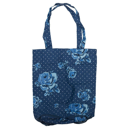 KATIE ALICE VINTAGE INDIGO COTTON FOLDAWAY BAG (β)